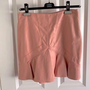 Luca Luca pink leather mini skirt US4 NWT